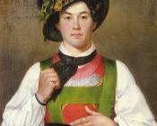 弗朗茨 冯 德弗雷格尔 : A YOUNG MAN IN TYROLEAN COSTUME